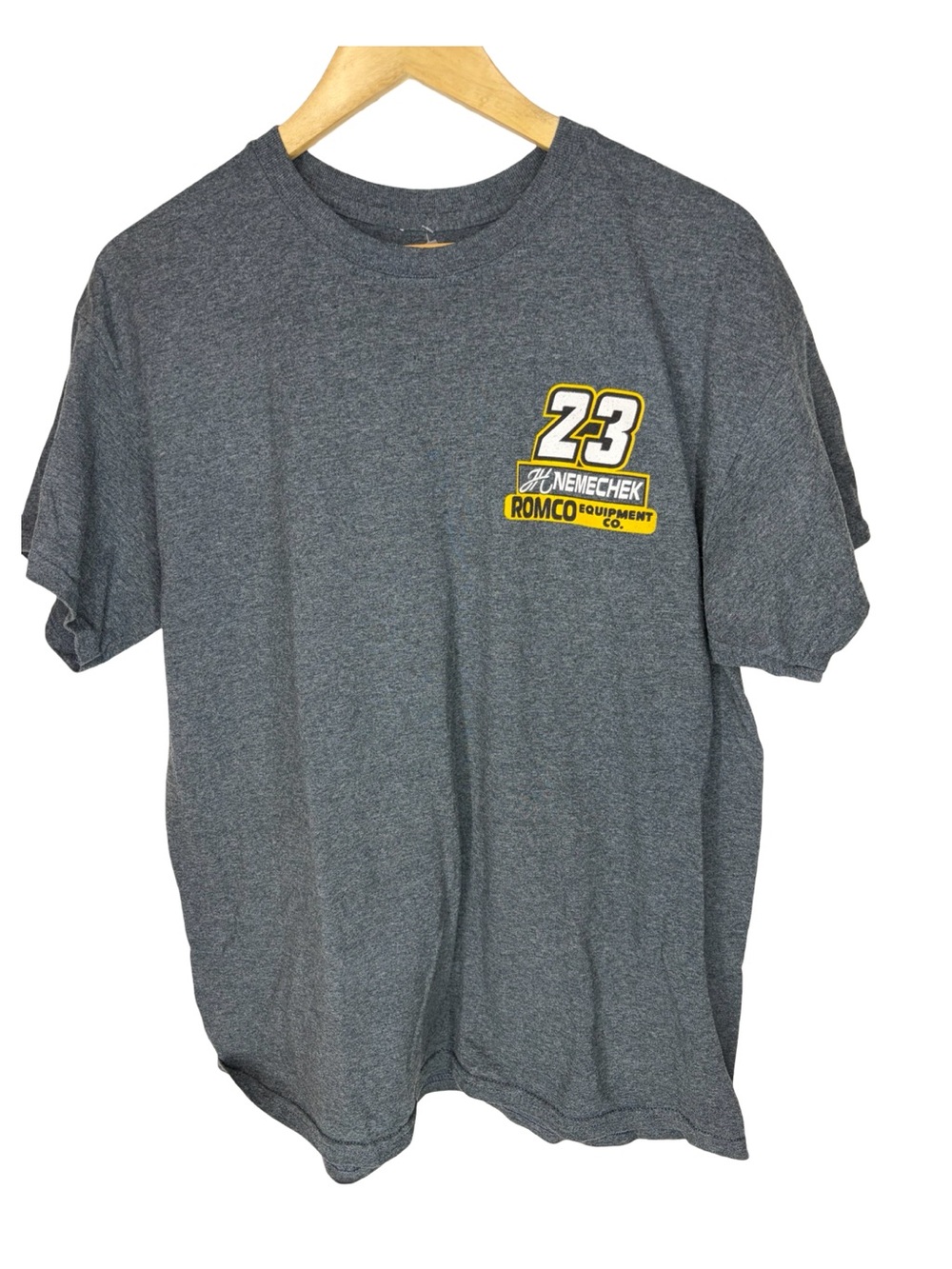 GMS Racing John Hunter Nemechek #23 NASCAR t-shirt in heather charcoal